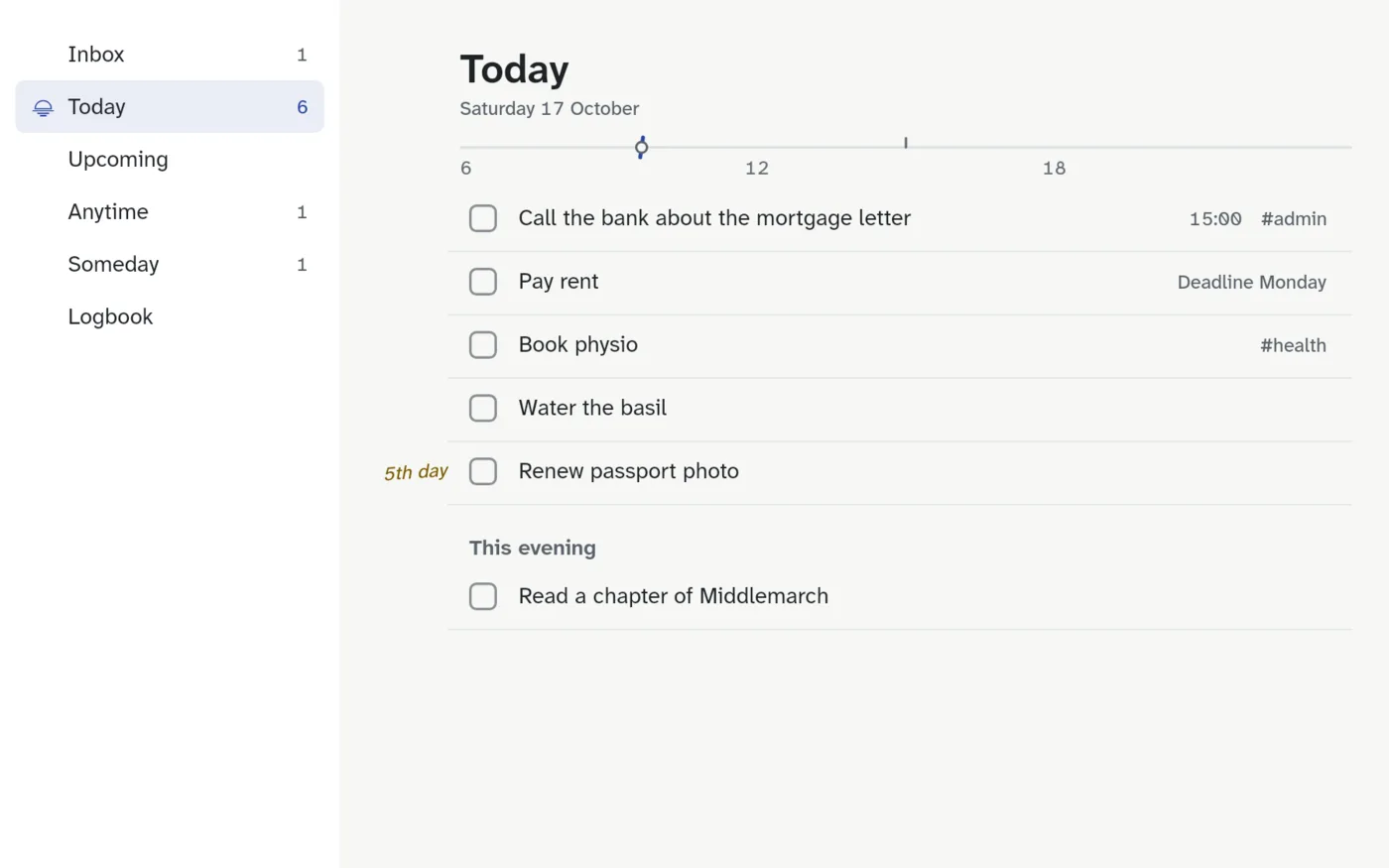 Always Today on a Googlebook: the lists on the left and Today on the right, with its line under the date.